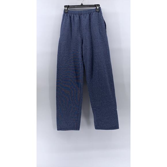 FRUIT OF THE LOOM Women's Blue Textured Casual Pull-On Fleece Sweatpants SZ M - Picture 1 of 9